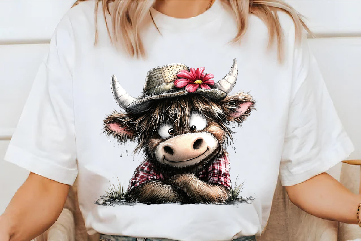 Whimsical Pool Day Highland Cow, an Illustration by designcity5 (Photo 3 of 5)