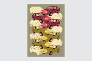 Taxi retro grunge vector poster set., a Transportation Illustration by PoPaShop (Thumbnail 10 of 15)