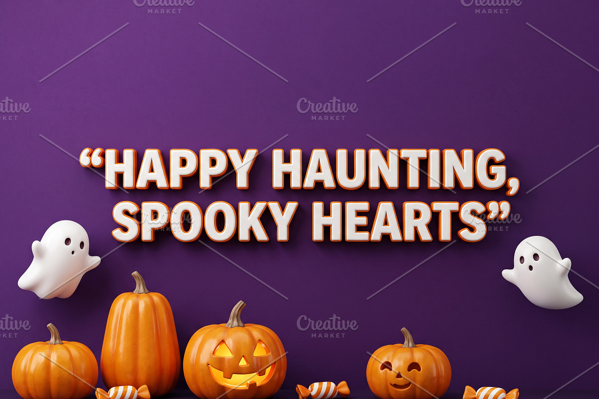 Cute Spooky Season 3D Background, a Holiday Photo by hkmonir (Photo 8 of 11)