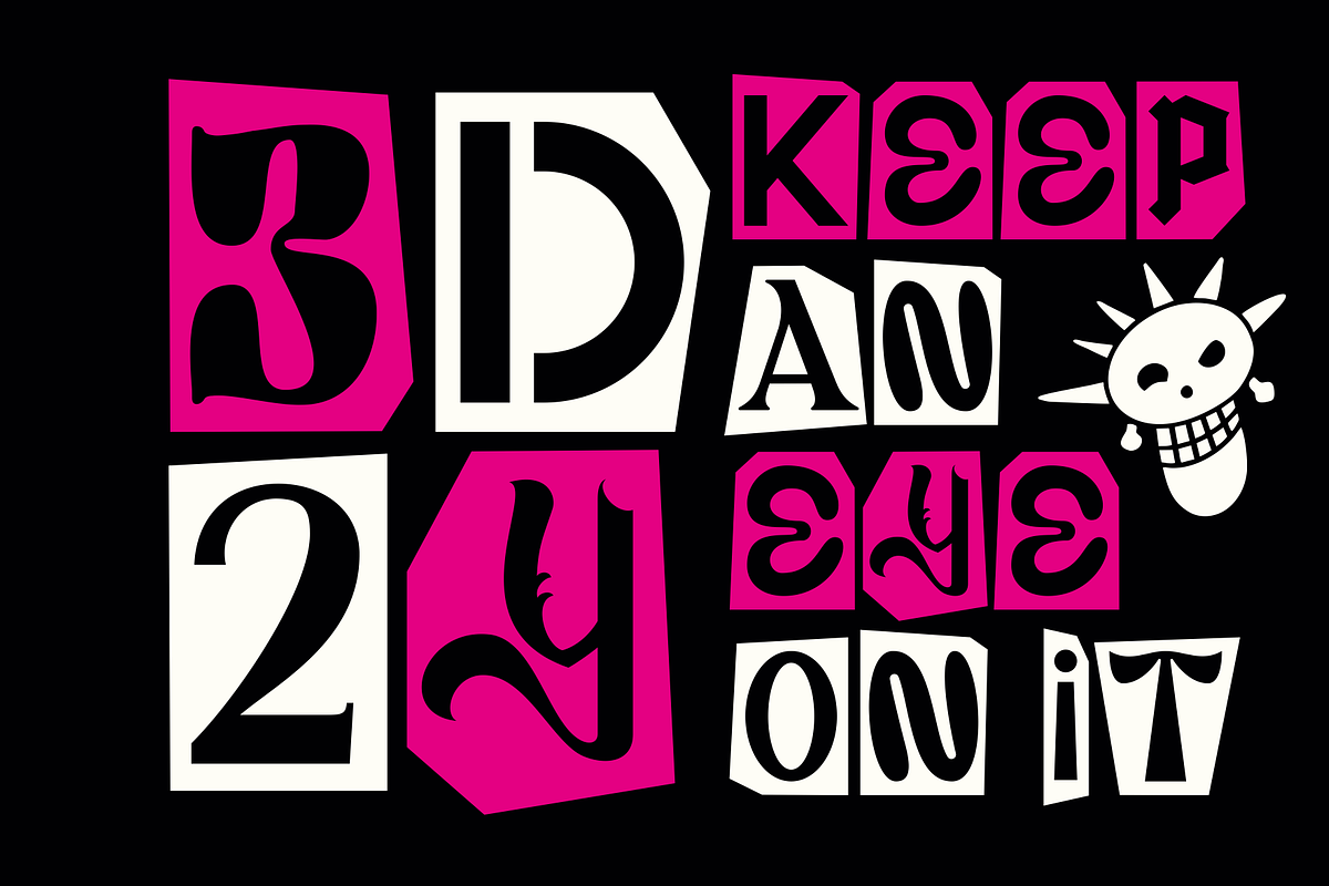 Punk Of Sad Font, a Symbol Font by Marvadesign (Photo 8 of 8)