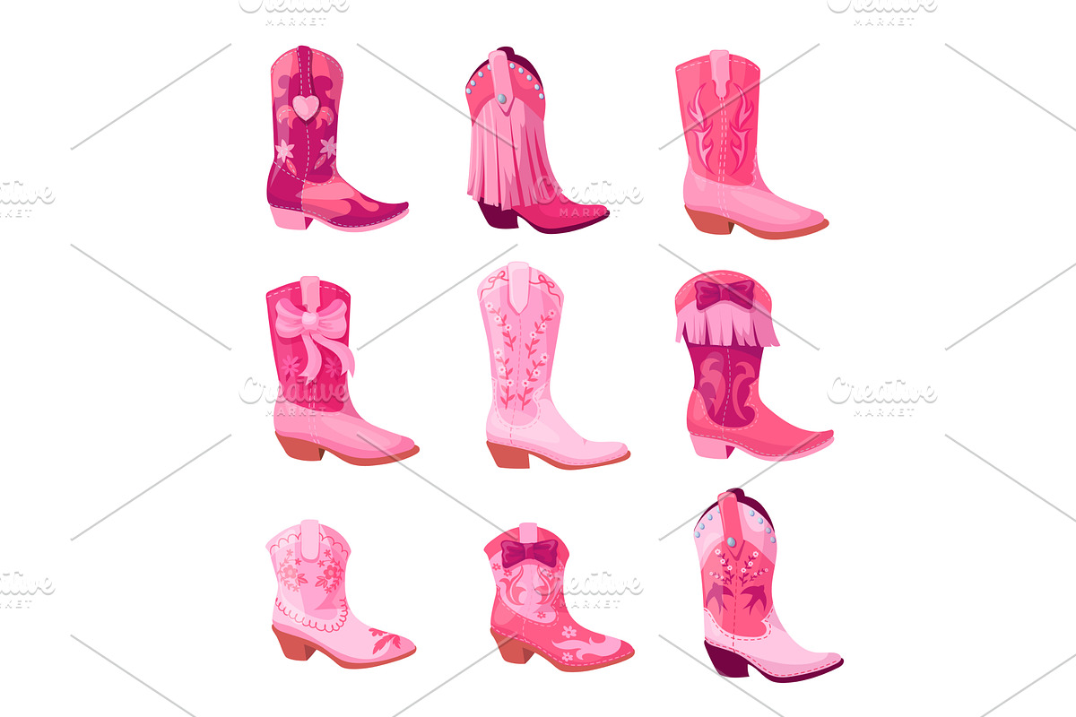 Cowgirl boots. Fashion cowgirls, an Object Illustration by Stock-Smart-Start
