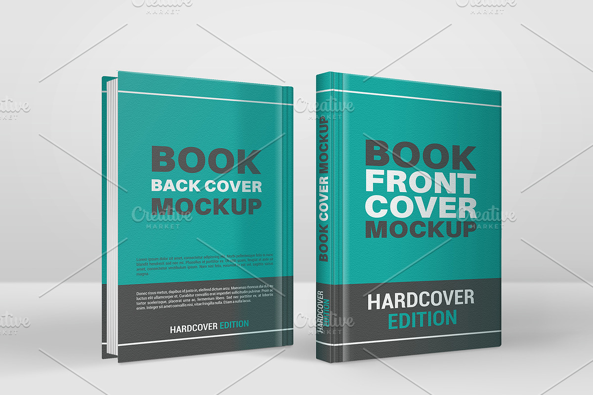 Book Mockup Hardcover Front Back, a Books Magazine Mockup by