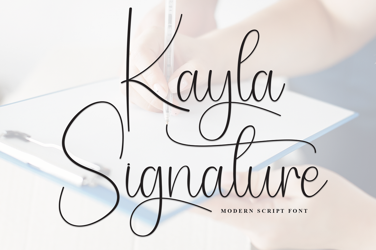 Kayla Signature | Script Font, a Handwritten Font by Scratchones
