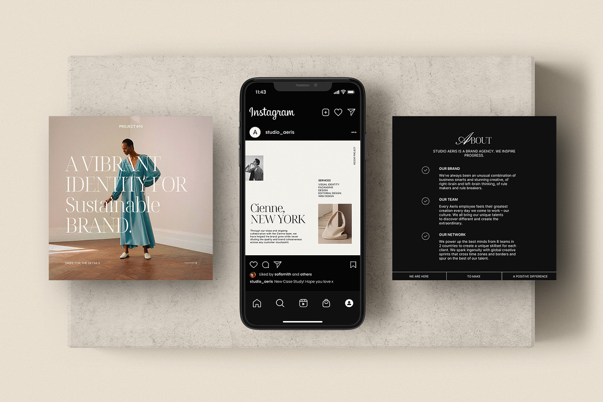 AERIS / Aesthetic Social Media Kit, a Social Media Template by Studio Dara (Photo 5 of 17)