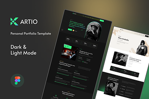 ARTIO - Personal Portfolio Template, an UI Kit Template by ReformedTech