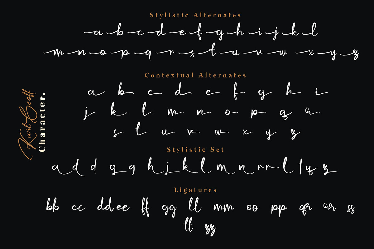 Karl Geoff, a Script Font by Masanis (Photo 13 of 14)
