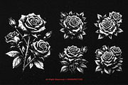 10 Bundle Dark Art Rose Flower, an Illustration by Morspective (Thumbnail 5 of 7)