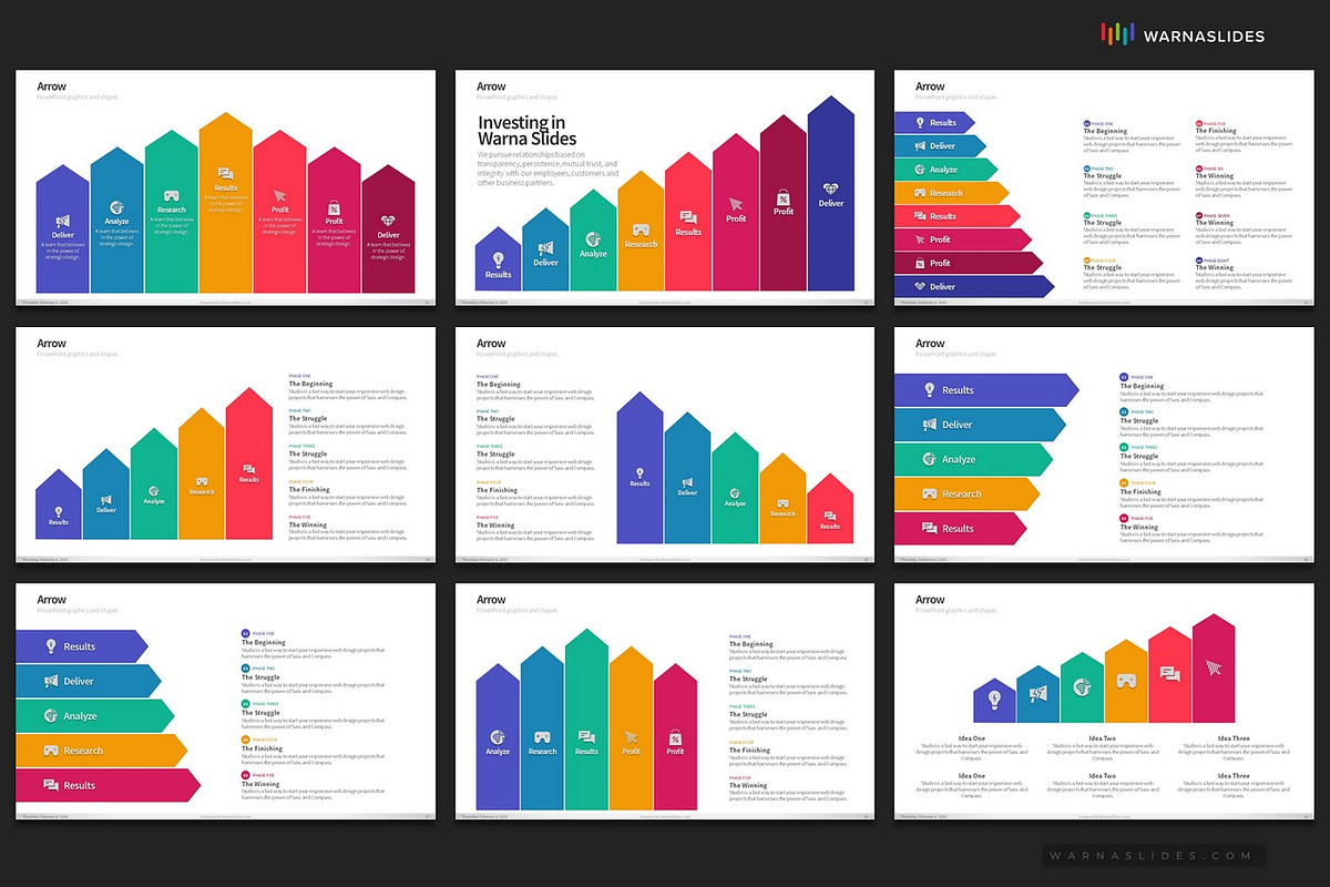 Arrows PowerPoint Templates, a Presentation Template by Warna Works (Photo 4 of 8)