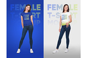 Female T-Shirt Mockups Vol 5 Part 2, a Shirt Mockup by Hi, Mock-Up! (Thumbnail 7 of 10)
