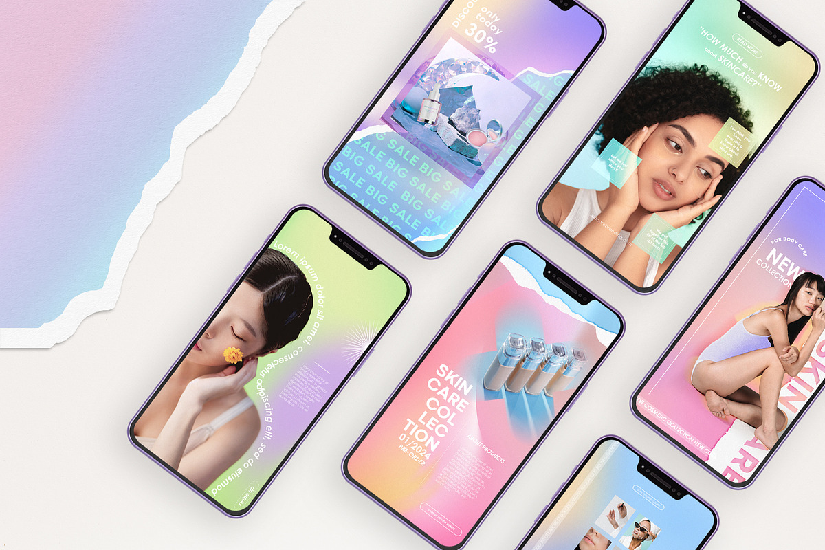Instagram Stories Gradient Templates, a Social Media Template by TiriCo (Photo 5 of 8)