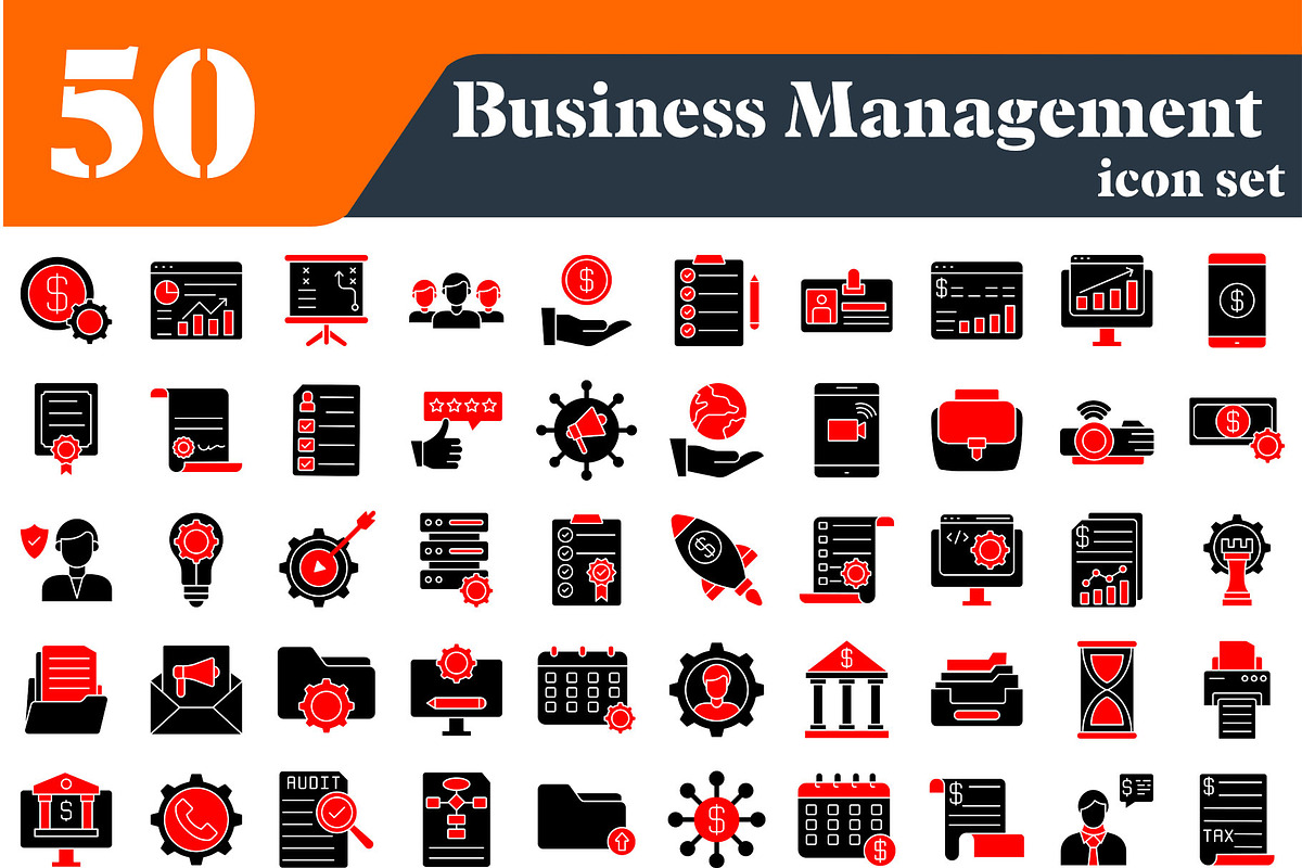 Business Management Icons Bundle, an Outline Icon by EllaMaiyaali (Photo 1 of 2)