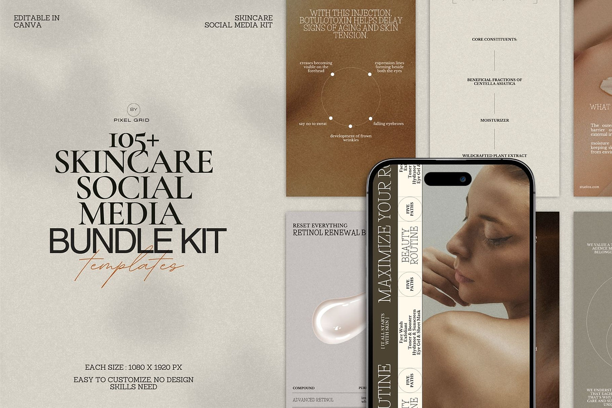 Canva Stories for Skincare Brand
