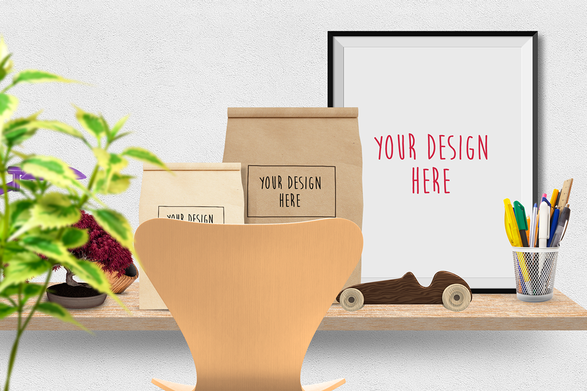 Mockup  scene creator-Desk edit, a Product Mockup by Leschinger.cz (Photo 8 of 8)