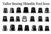 Tailor Sewing Thimble Tool Icon, an Icon by musafir_fashion (Thumbnail 1 of 10)