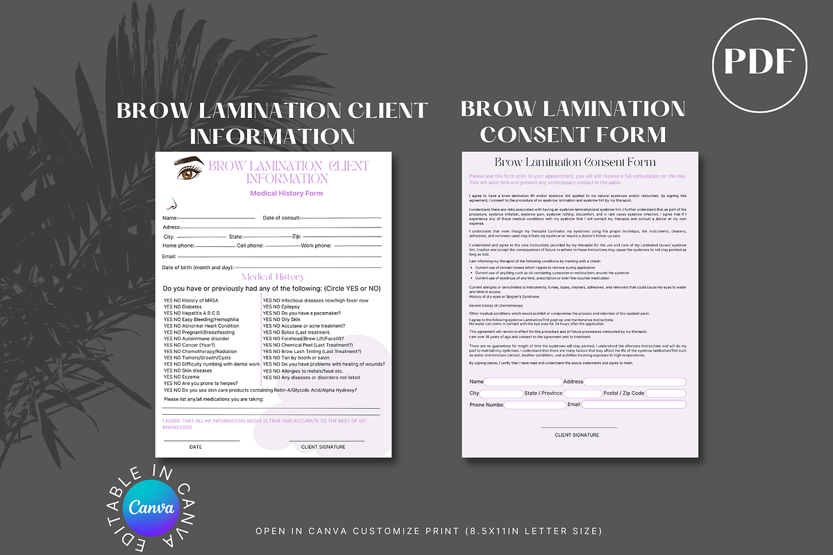 Aesthetician Business Forms Bundle, a Stationery Template by Prodesign (Photo 8 of 15)