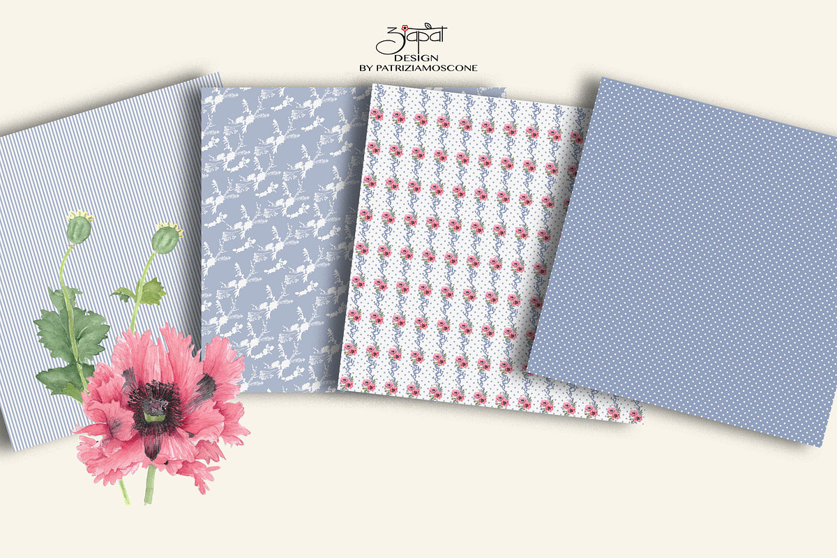 Pink poppies paper, an Illustration by patriziamoscone (Photo 4 of 4)