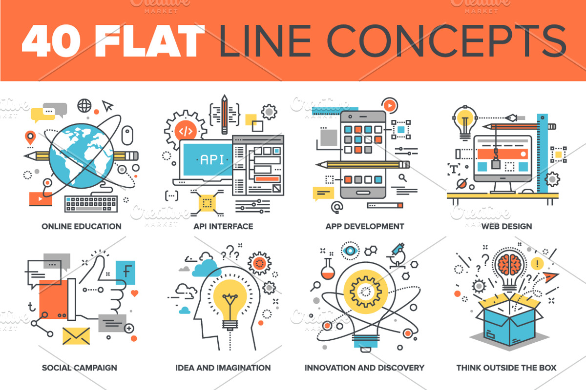 Flat Line Concepts, an Education Illustration by Maxim_Basinski (Photo 1 of 2)
