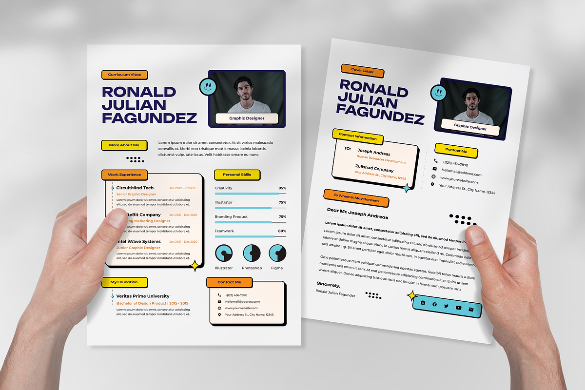 Brutal Tones Design Artistry Resume, a Resume Template by SquidPixey (Photo 1 of 6)