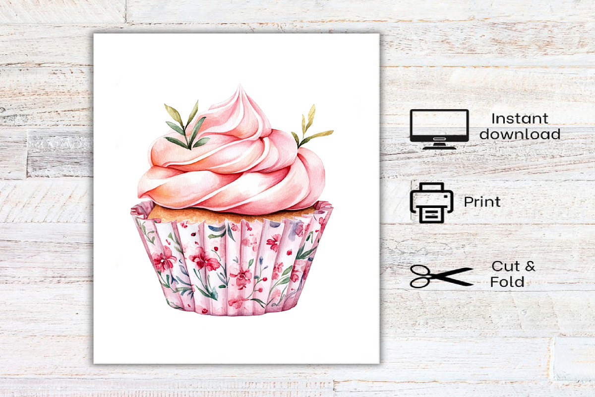 Pink Afternoon Tea Clipart, an Illustration by Canvas Craft (Photo 8 of 8)