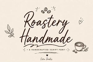 Roastery Handmade, a Script Font by cocodesign