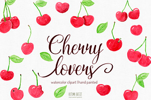 Watercolor cherrys