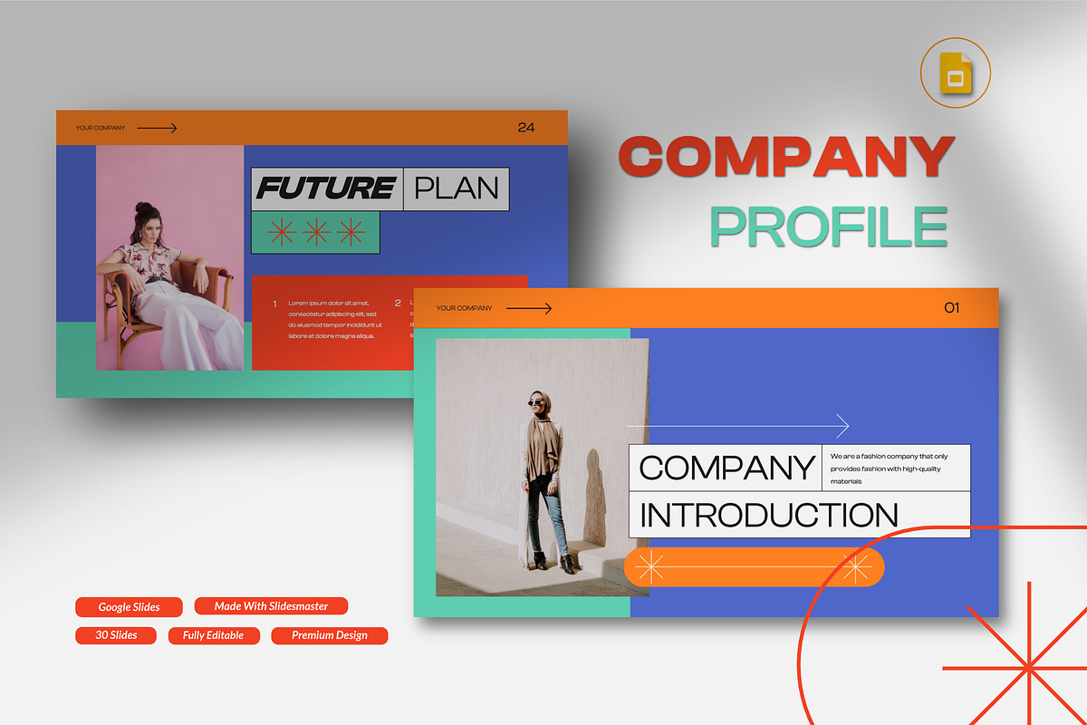 Company Profile Google Slides, a Presentation Template by Fortyone (Photo 1 of 6)