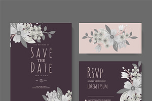 Wedding Invitation, save the date, an Invitation Template by Doodle_flower