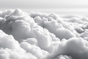 Fluffy white clouds in the sky, a Nature Photo by MistyDay