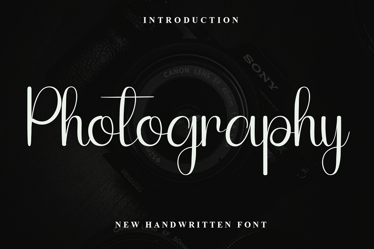 Photography, a Handwritten Font by FreshTypeINK (Photo 1 of 7)
