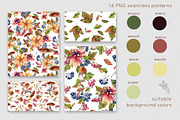 Autumn flowers watercolor clipart, an Illustration by Kate Lanbina (Thumbnail 18 of 22)