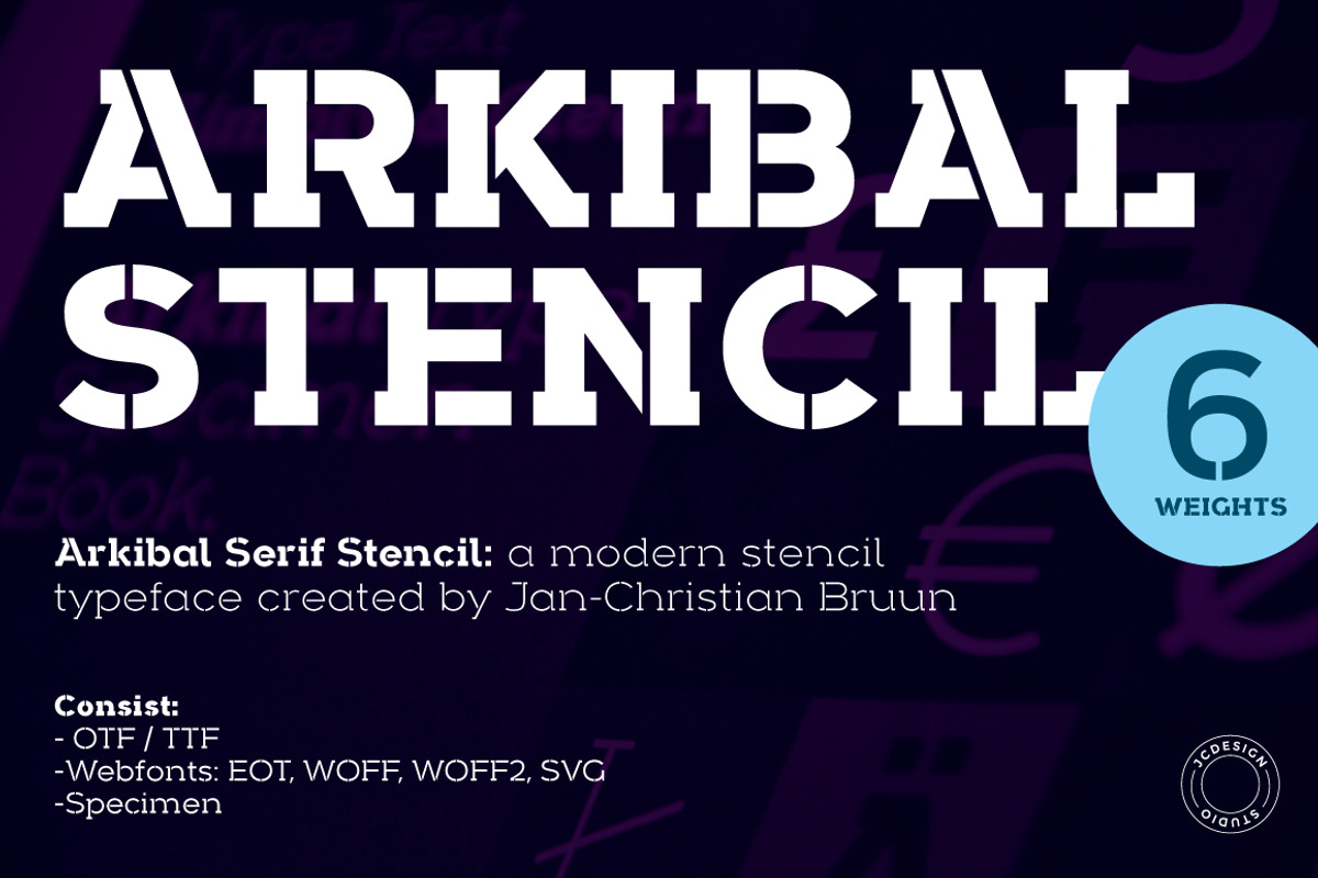 Arkibal Serif Stencil preview 3