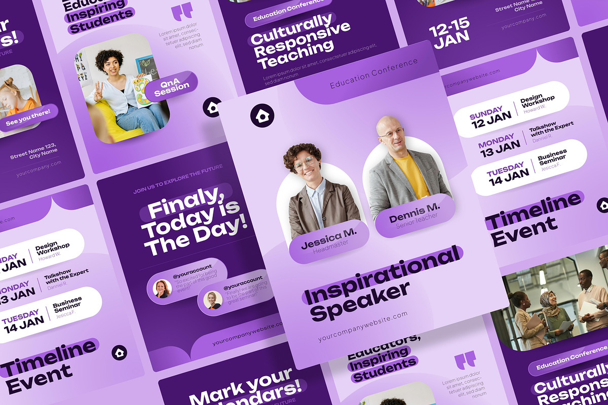 Education Conference Instagram Post, a Social Media Template by Pink Bunny Studio (Photo 3 of 3)