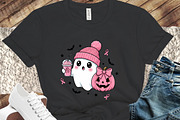 Spooky Ghost Breast Cancer Halloween, an Illustration by designcity5 (Thumbnail 7 of 8)