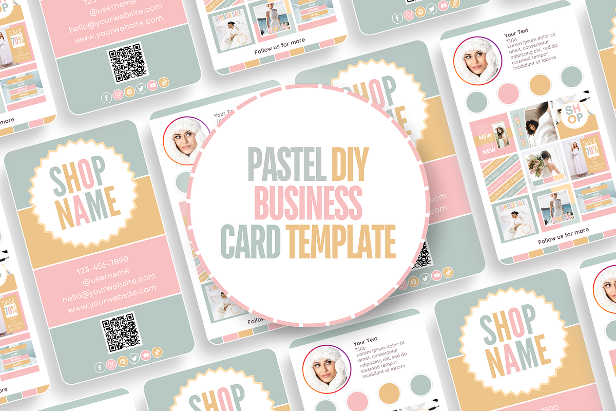 Cute Business Card - Logo Included, a Business Card Template by SunshineStudioBoutique (Photo 2 of 9)