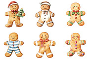 Christmas Gingerbread Man Cookie, an Illustration by CraftArtStudio (Thumbnail 3 of 6)