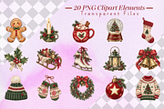 Cute Christmas Decor Cliparts Vol-2, a Seasonal Illustration by Ink Gallery (Thumbnail 3 of 9)