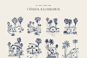 Coastal Life Illustration Kit