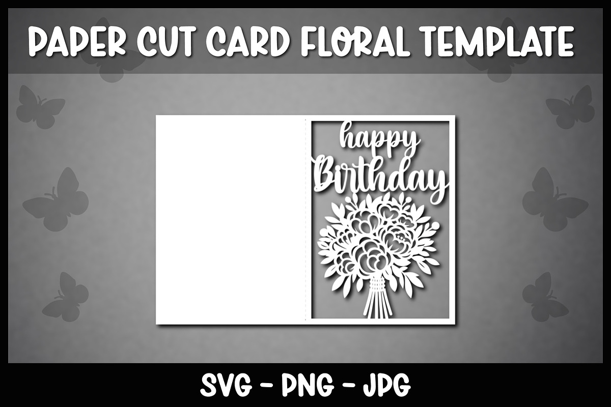 6 Floral Happy Birthday cards, a Graphic by Reddish Design (Photo 2 of 7)