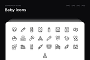 Baby icons, an Outline Icon by Wencory (Thumbnail 1 of 2)