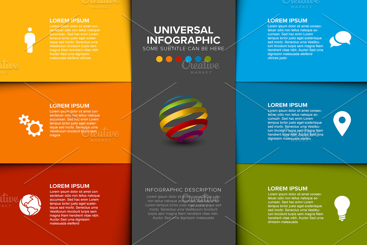 Multipurpose Infographic template, a Background Graphic by Orson