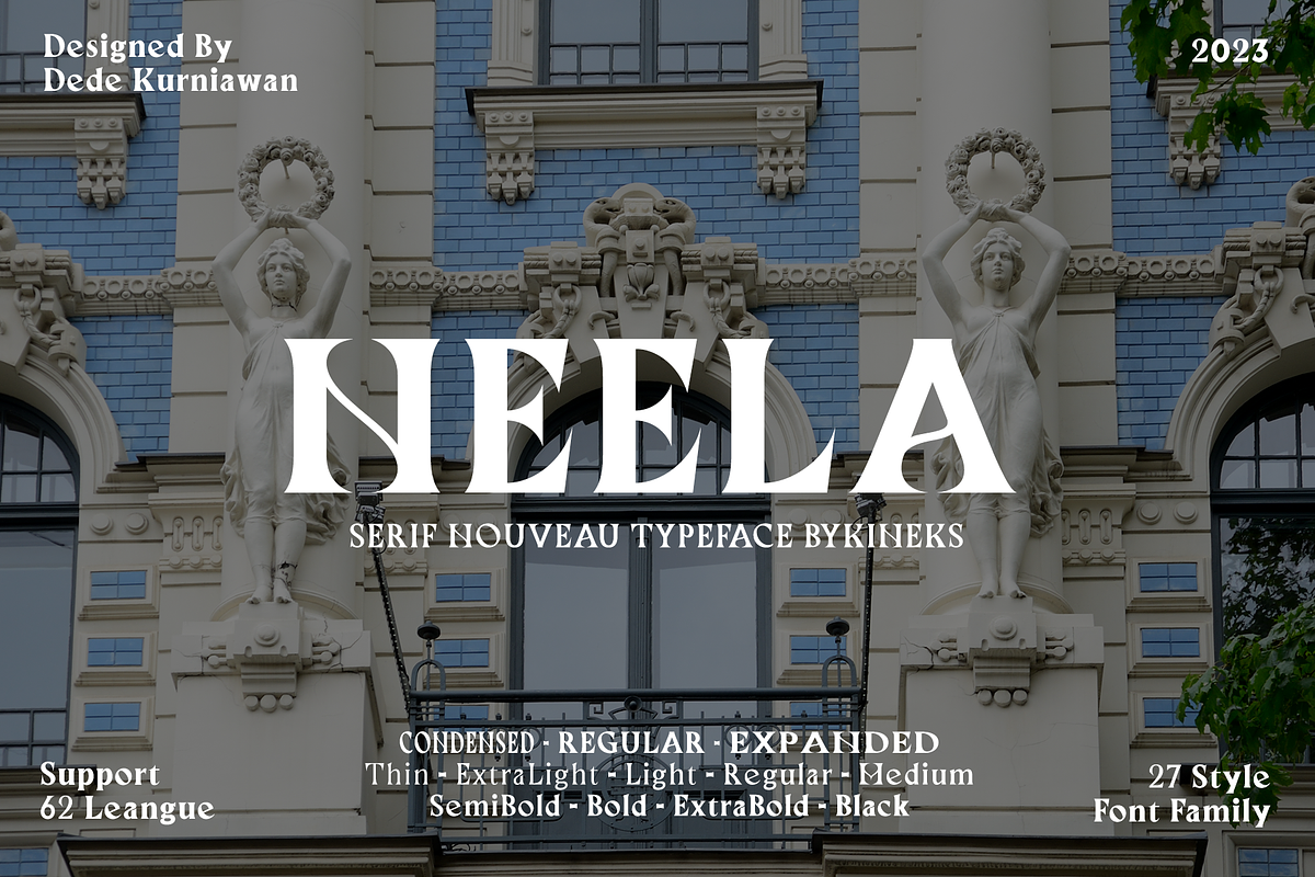 Neela | Serif Nouveau Typeface, a Serif Font by By Kineks (Photo 1 of 11)