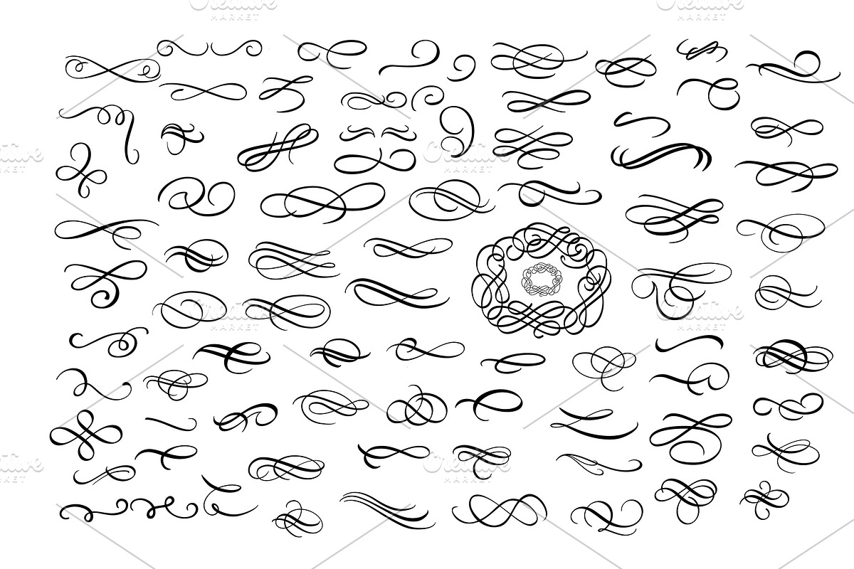 Calligraphy Flourish Vintage Pack, an Object Graphic by ZenLettering (Photo 2 of 5)