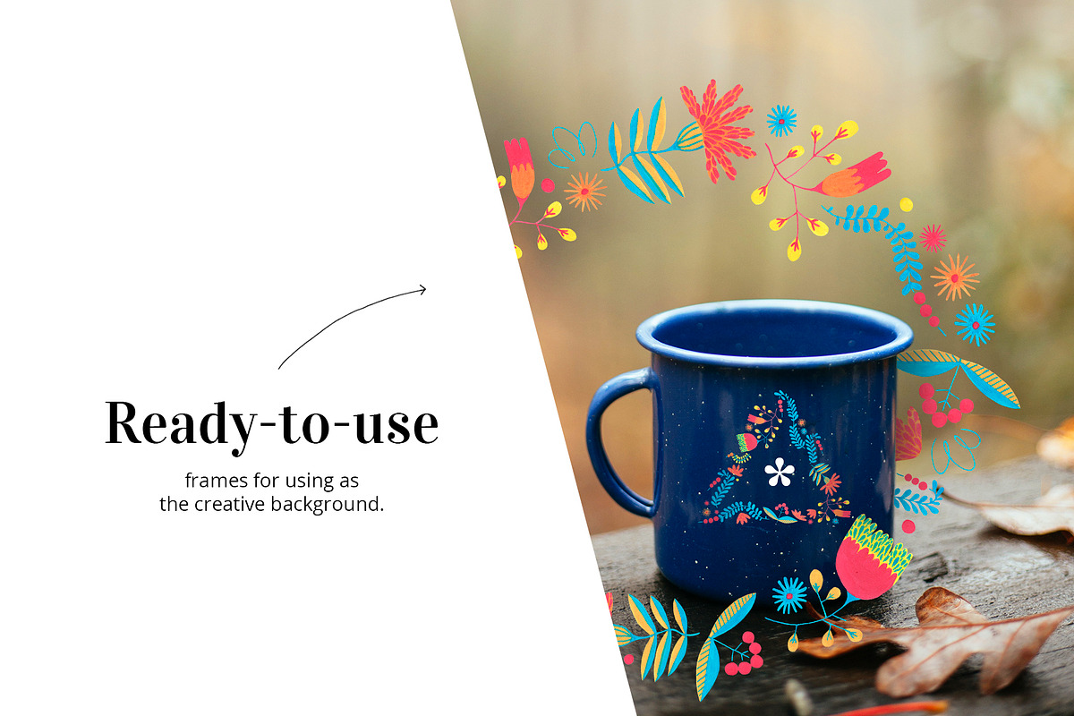 Hand-painted folk gouache pattern, a Decorative Illustration by Folkheart (Photo 7 of 11)