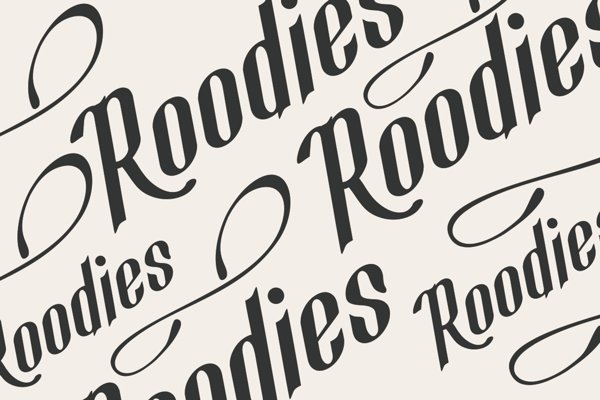 Roodies italic preview 2