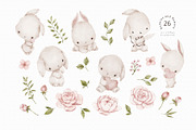 LOVELY BUNNIES watercolor set, an Animal Illustration by erasovas (Thumbnail 5 of 11)