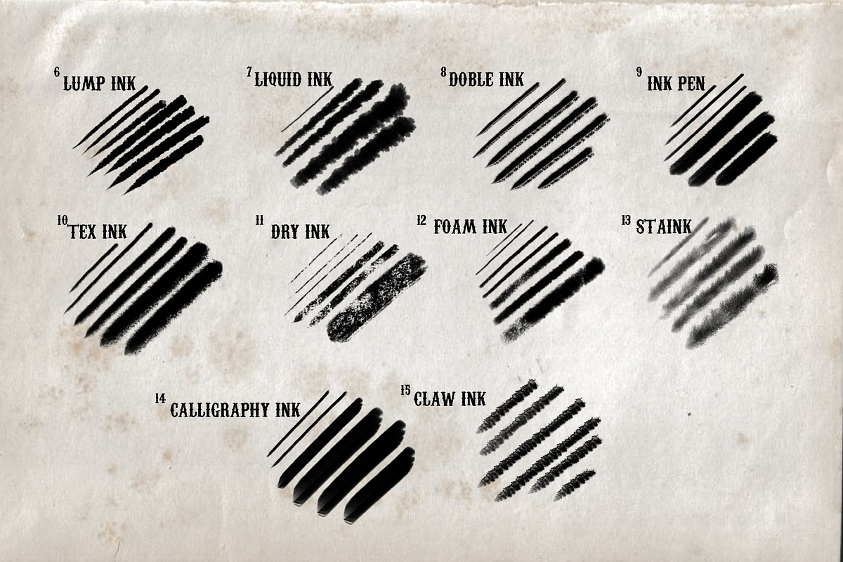 Real Ink Brushes for Photoshop, a Brush Add-On by Eliza Moreno Illustration (Photo 3 of 4)