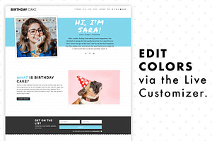 Birthday Cake: Wordpress Theme Blog