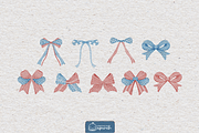 Coquette Bow 4th of July Clipart, a Decorative Illustration by creationsbyapuruh (Thumbnail 2 of 8)