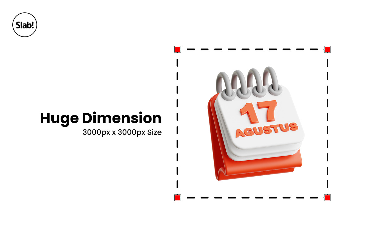 Indonesian Independence Day 3D Icon, an Object 3D Model by SLAB! Design (Photo 2 of 4)