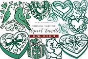 Whimsical Valentine Clipart, an Illustration by DreamArtGraphic (Thumbnail 1 of 4)